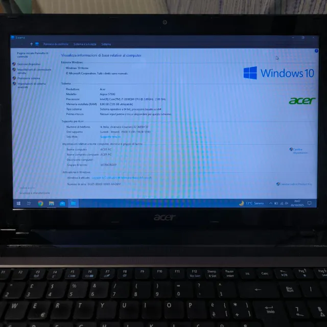 Notebook Acer 5750G 15.6" i7 8GB RAM 500GB SSD