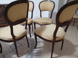 6 Sillas Luis XVI Tapizadas