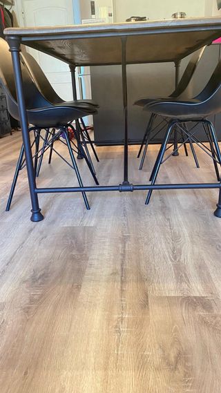 Mesa comedor madera y metal 6 personas