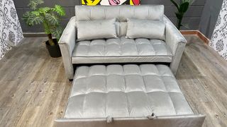 Sofá Fuji Gris Terciopelo