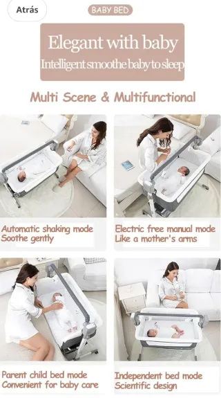 Cuna colecho mecedora eléctrica