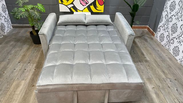 Sofá Fuji Gris Terciopelo