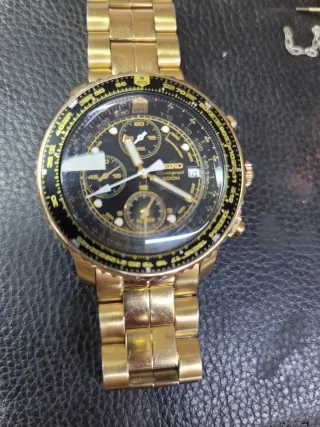 Reloj Seiko Cronógrafo Dorado Hombre