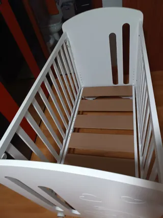 Cuna colecho blanca más colchon.