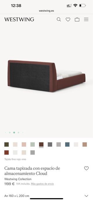 Cama tapizada Cloud Westwing Collection