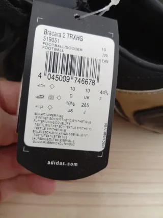 Adidas Scarpe Calcio Nere/Oro 44 2/3 Nuove