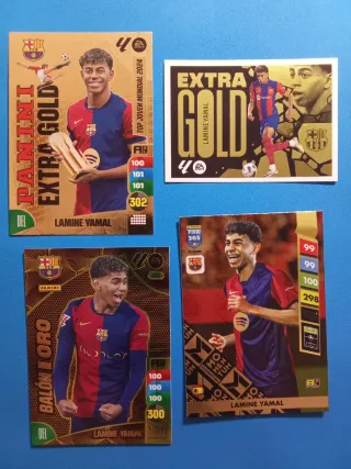 Lote 4 Cromos Lamine Yamal FC Barcelona