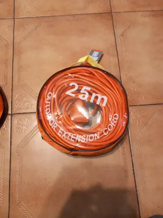 Cable alargador 25m naranja exterior