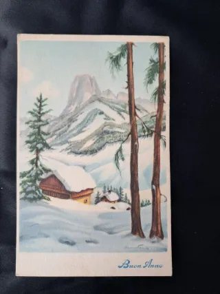 Cartoline di Natale non viaggiate,  vintage