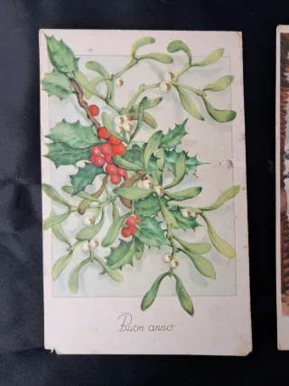 Cartoline di Natale non viaggiate,  vintage