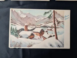 Cartoline di Natale non viaggiate,  vintage
