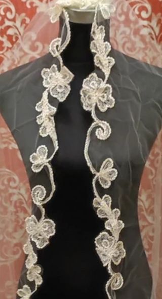 Velo de Novia Kingbell Encaje Floral