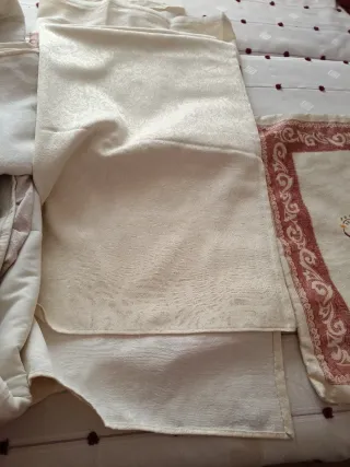 Colcha edredón rosa y blancode 1,35