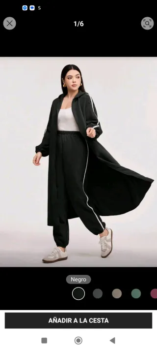 Conjunto chándal mujer negro