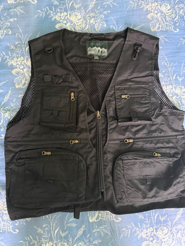 Chaleco Pesca Talla L Negro