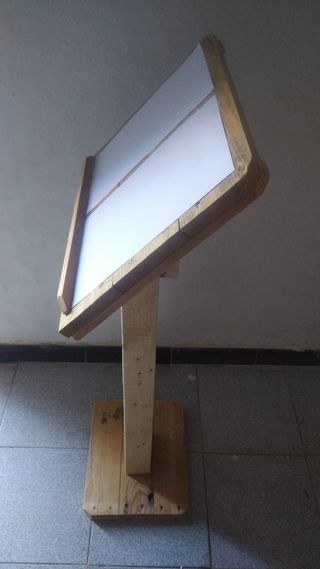 Atril Hostelería 2 Hojas A4 Vertical Madera