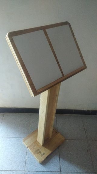 Atril Hostelería 2 Hojas A4 Vertical Madera