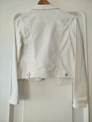 Cazadora vaquera blanca talla U