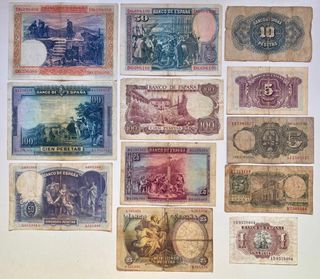 Lote x 12 Billetes España DIFERENTES !