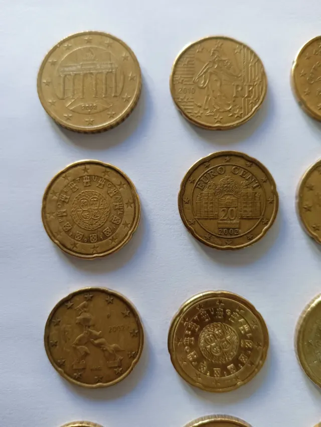 Lote de Céntimos de Euro, diferentes países y años