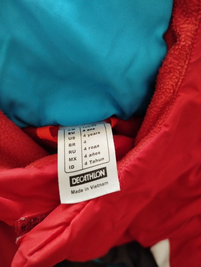 Abrigo infantil niño talla 4 años