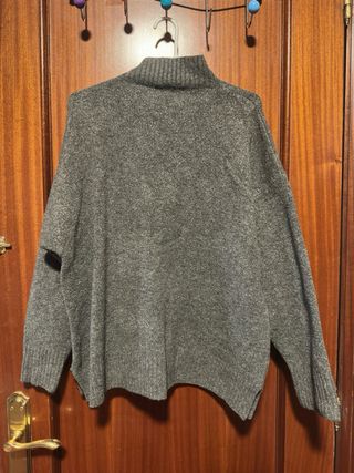 Jersey Zara gris cuello alto