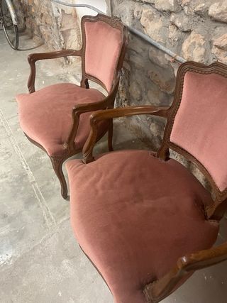 Par de Sillas Antiguas Terciopelo