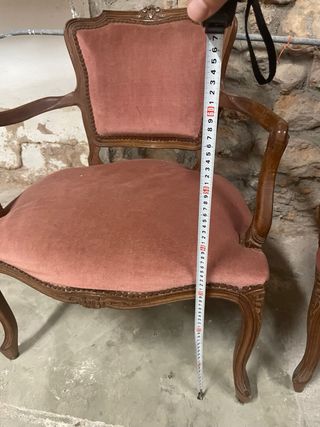 Par de Sillas Antiguas Terciopelo