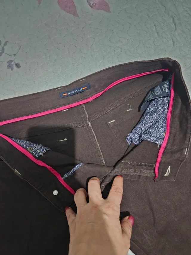 Pantalón Spagnolo Mujer Talla L Marrón