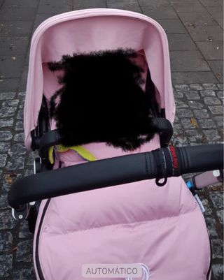 Capota y saco + relleno plumas rosa pastel BUGABOO