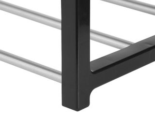 Zapatero Metálico 4 Niveles Negro/Plata