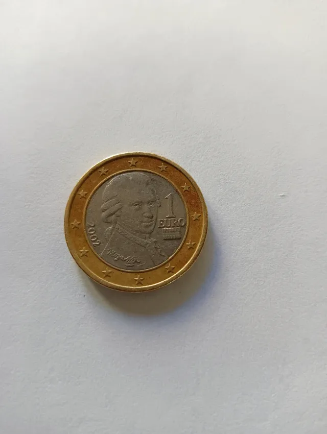 Moneda 1 Euro 2002, MOZART, Austria.