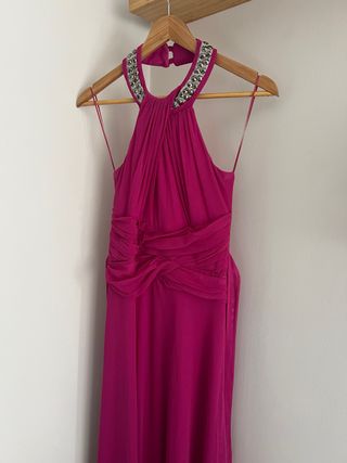 Vestido fiesta rosa fucsia 