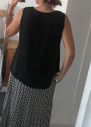 Zara Camisa Negra Sisa Fluida