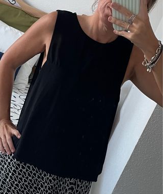 Zara Camisa Negra Sisa Fluida