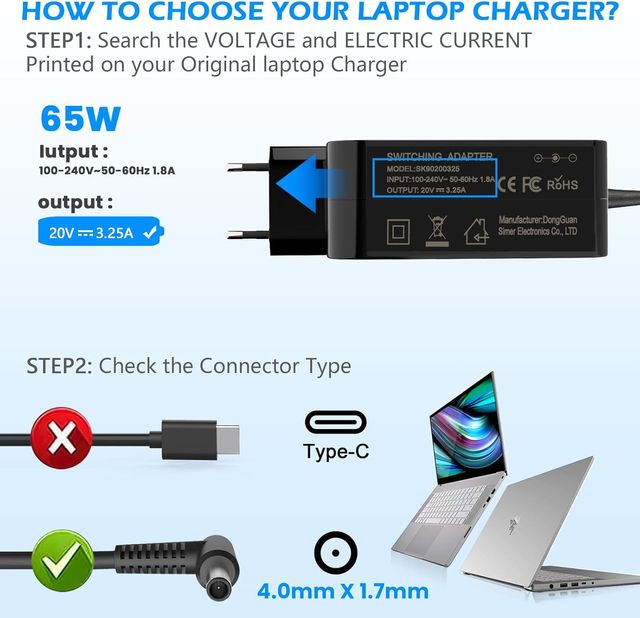 Caricatore portatile Lenovo IdeaPad 3 da 65W