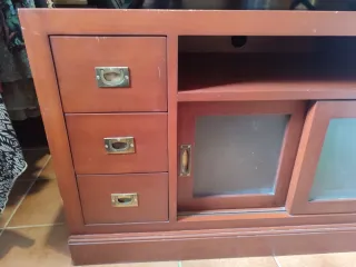 Mueble TV madera maciza cerezo
