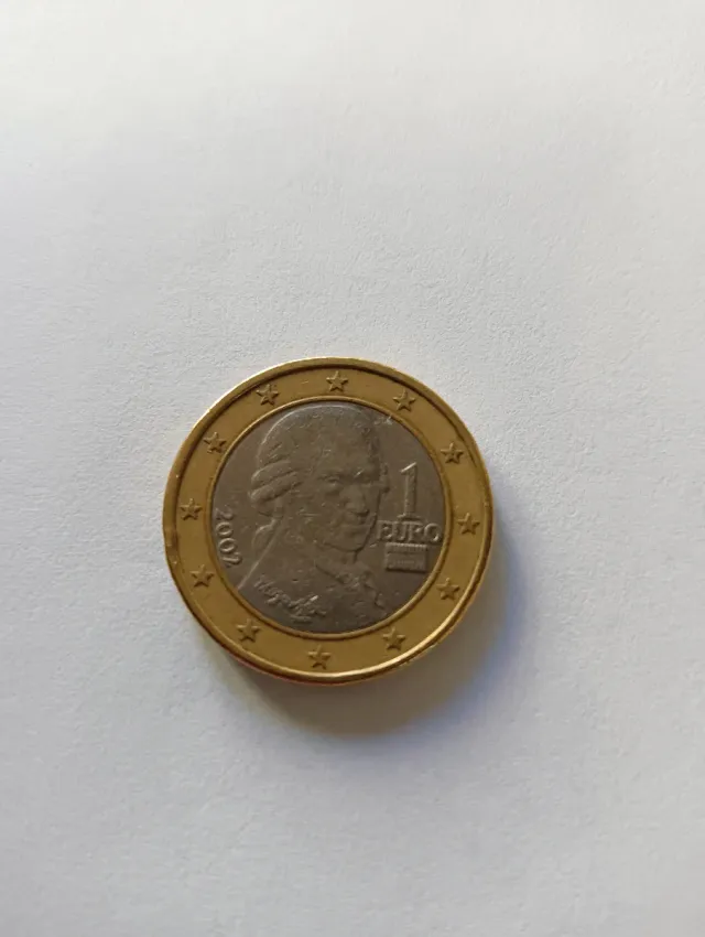 Moneda 1 Euro 2002, MOZART, Austria.