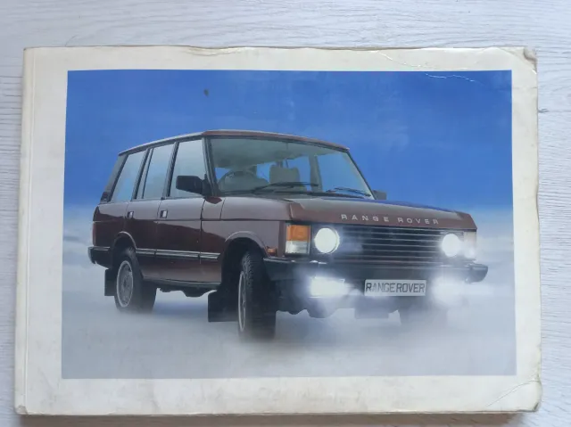 Manual Instrucciones Range Rover classic 1987 2.4