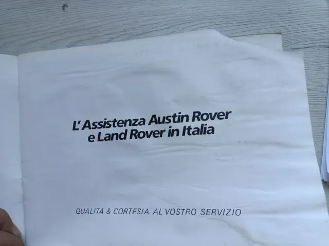 Manual Instrucciones Range Rover classic 1987 2.4