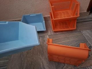 5 cestos FRUTERO armario estante APILABLE grandes