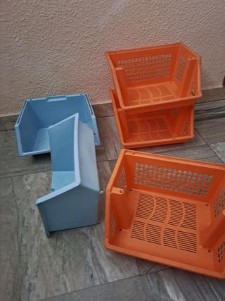 5 cestos FRUTERO armario estante APILABLE grandes