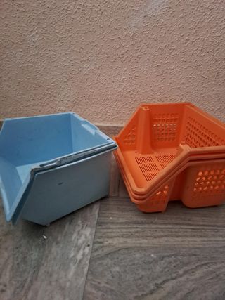 5 cestos FRUTERO armario estante APILABLE grandes