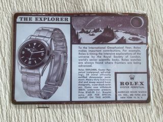 Placa Metal Rolex Explorer 20x30