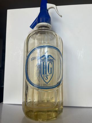 Sifón de vidrio antiguo HG S'
