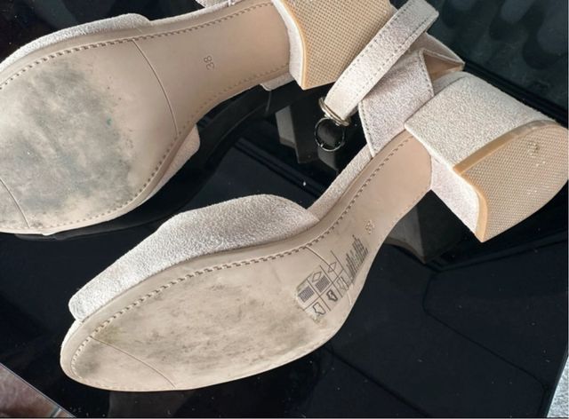 Sandalias tacón ante H&M beige