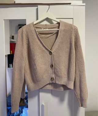 Jersey de punto beige talla S