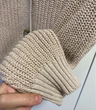 Jersey de punto beige talla S