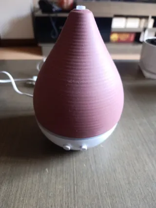 Humidificador de esencias rosa y blanco