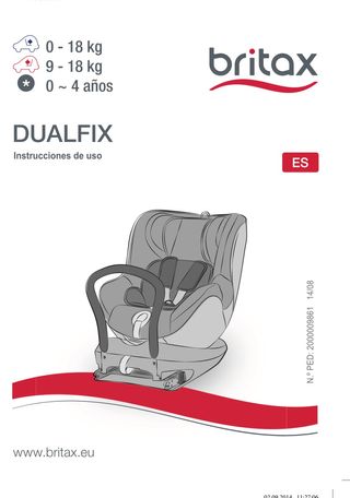 Silla Coche Britax Römer Dualfix (grupo 0+/1)